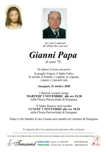 Epigrafe Papa Gianni