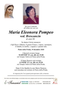 Epigrafe Pompeo Maria Eleonora