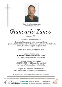 Epigrafe Zanco Giancarlo