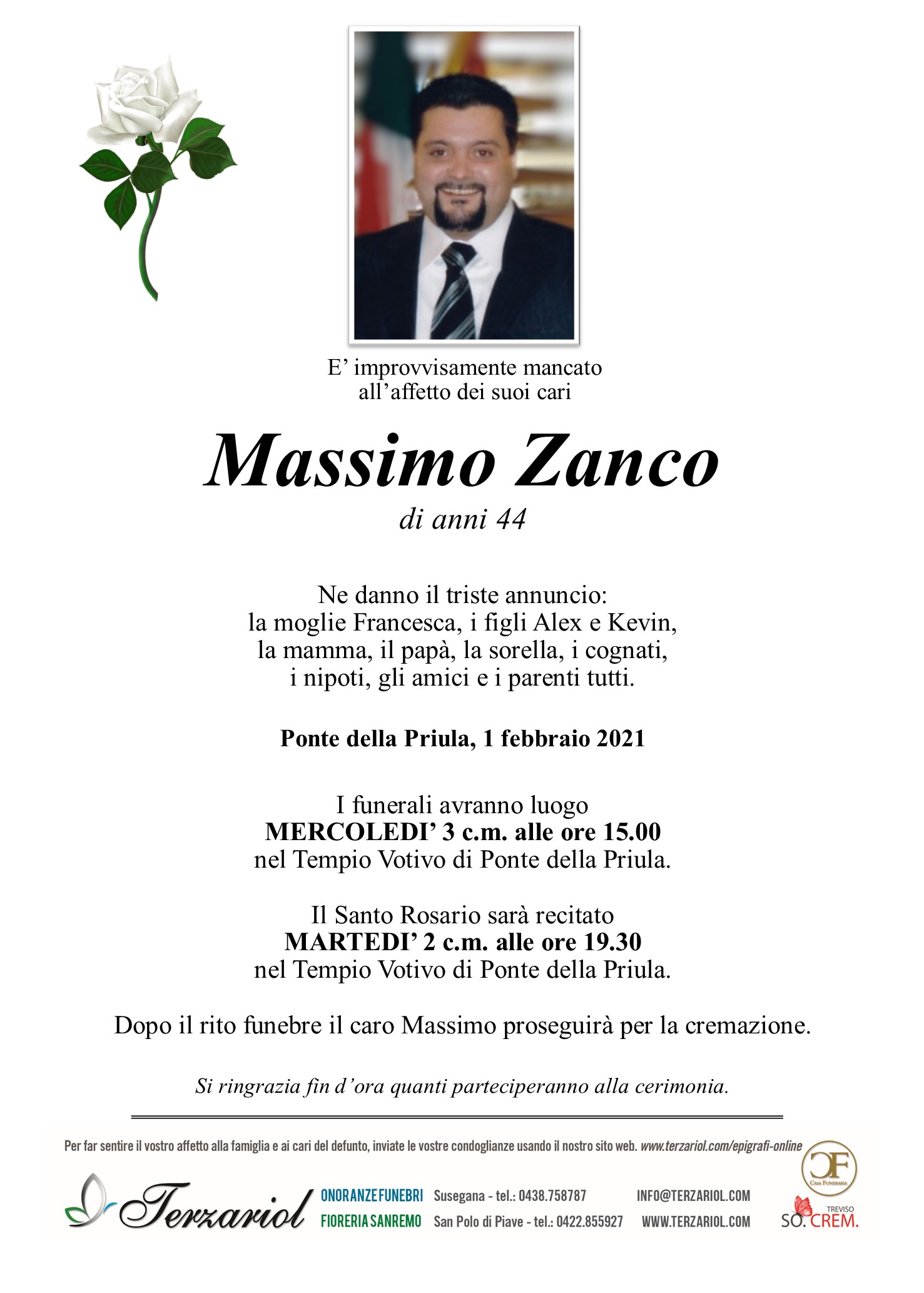 Epigrafe Zanco Massimo