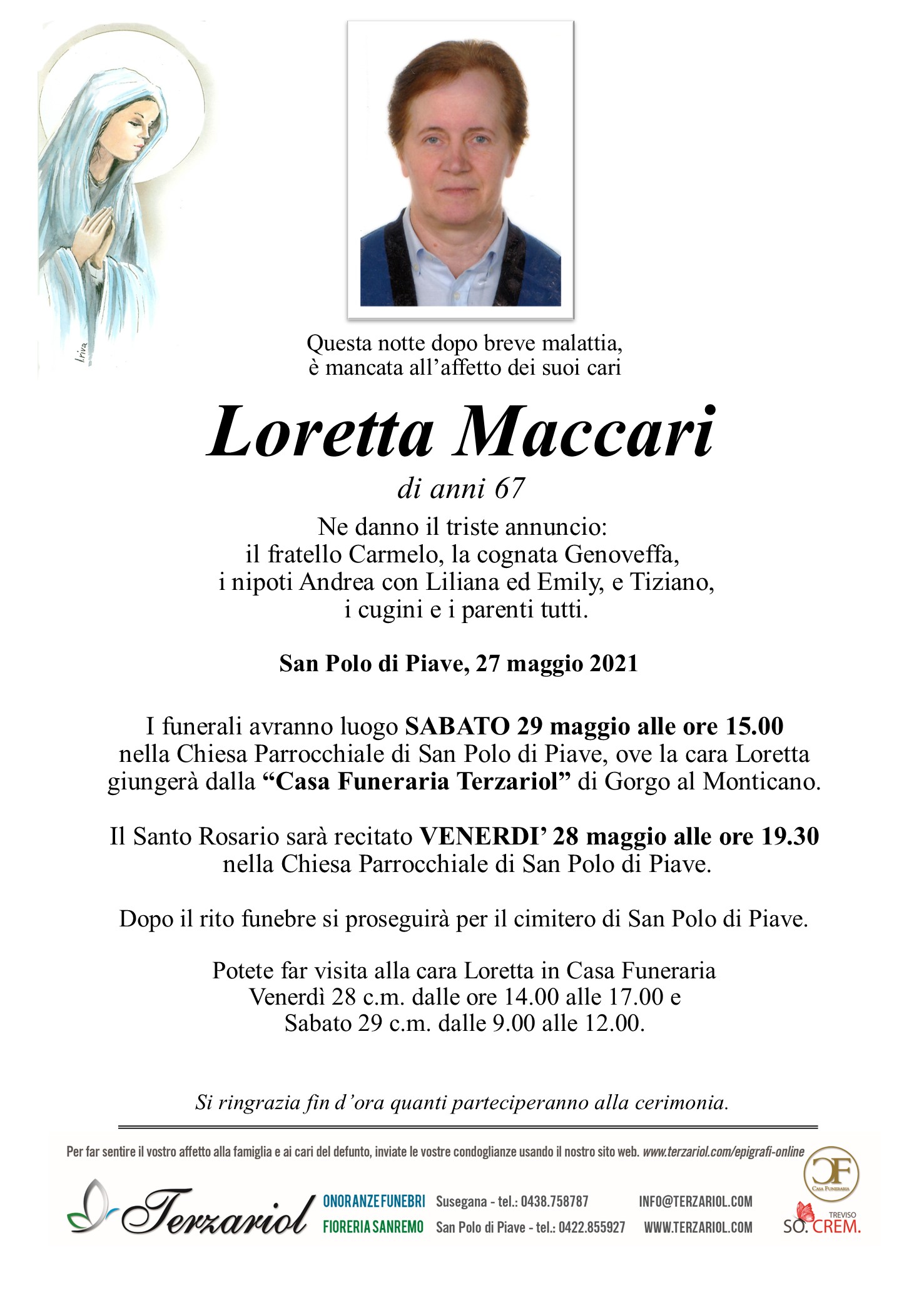 Epigrafe Maccari Loretta