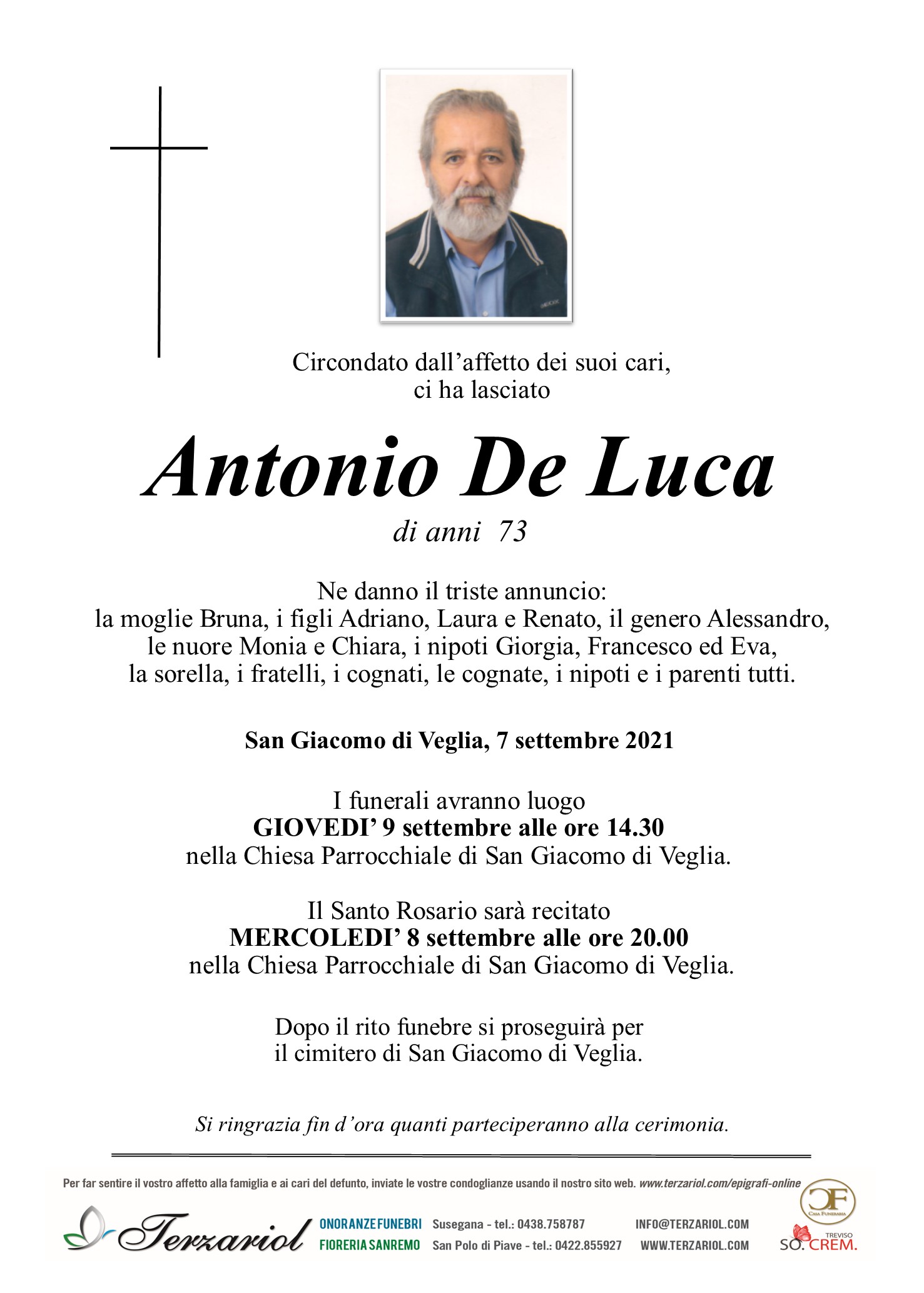 Epigrafe De Luca Antonio