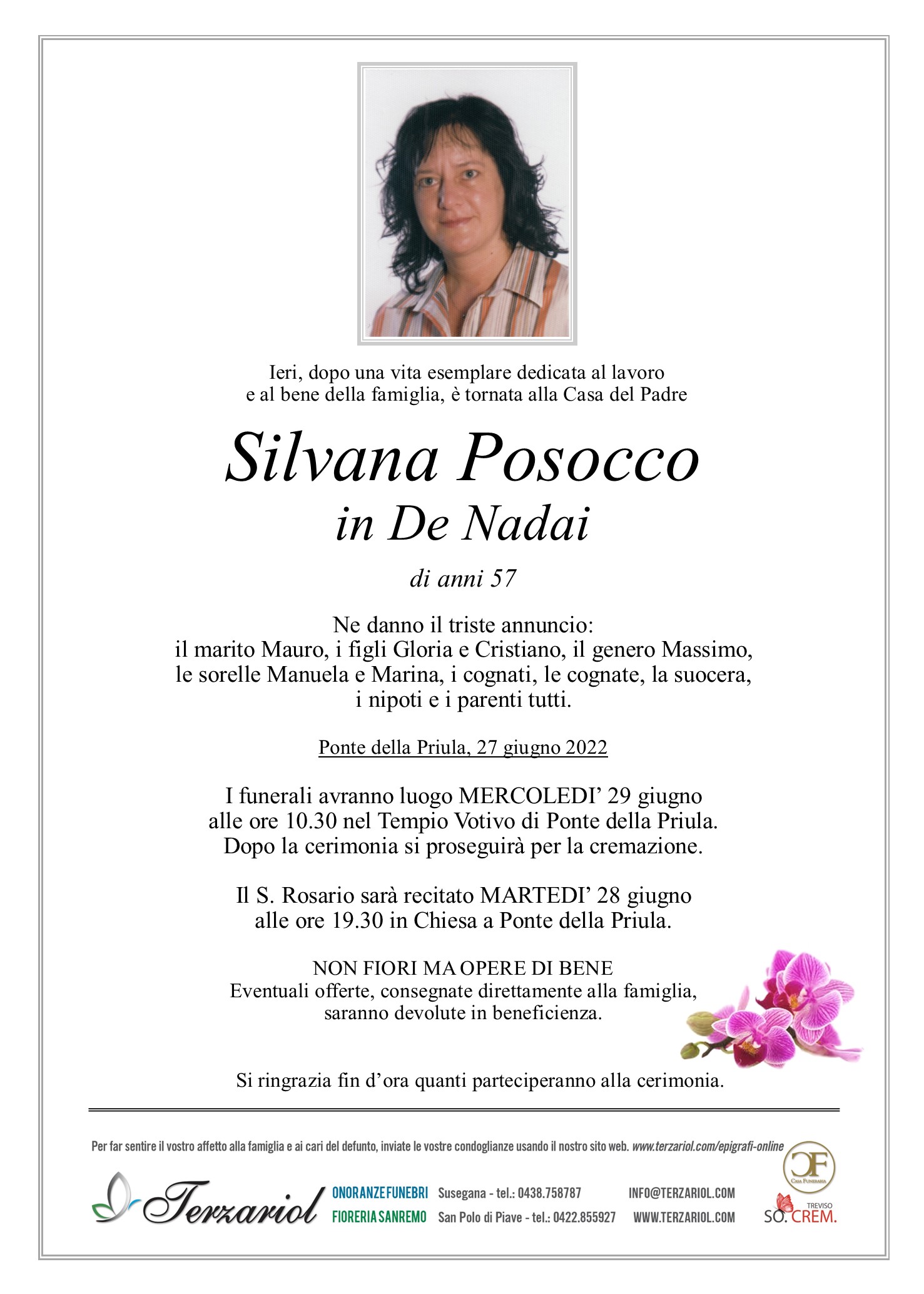epigrafe Posocco Silvana