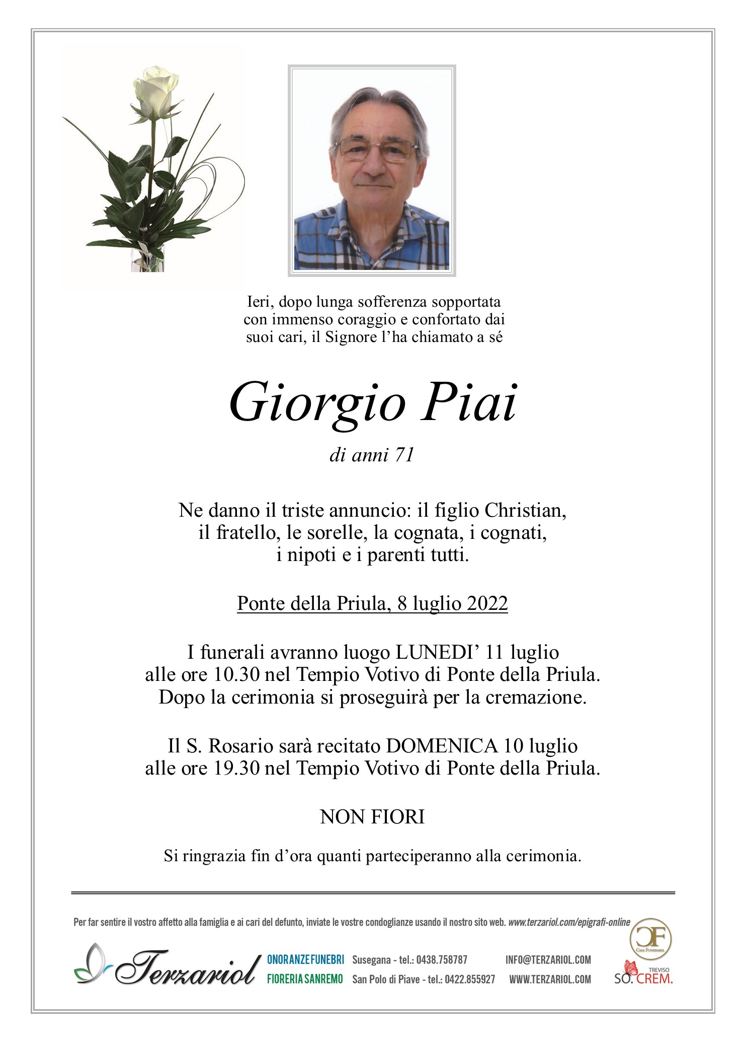 epigrafe Piai Giorgio