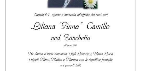 Epigrafe Camillo Liliana