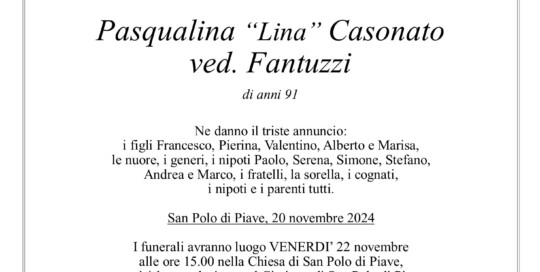 Epigrafe Casonato Pasqualina
