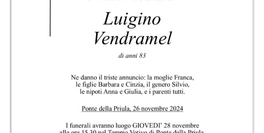 Epigrafe Vendramel Luigino