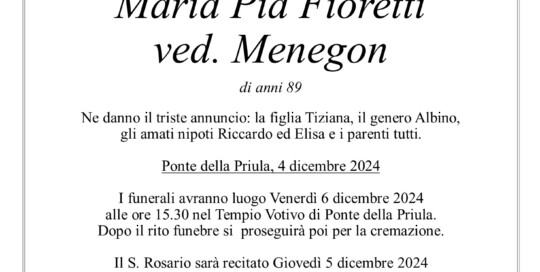 Epigrafe Fioretti Maria Pia