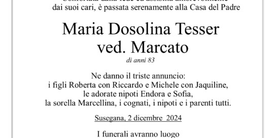 Epigrafe maria dosolina tesser