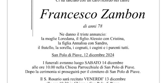 epigrafe Zambon Francesco