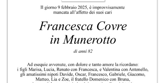 Epigrafe Covre Francesca