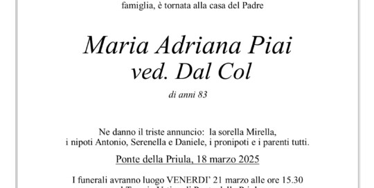 Epigrafe Piai Maria Adriana