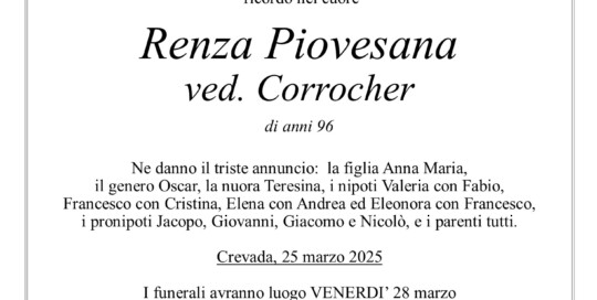 Epigrafe Renza Piovesana