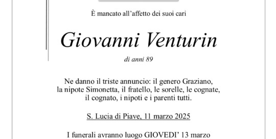 Epigrafe Venturin Giovanni