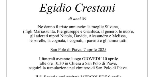 Epigrafe Crestani Egidio