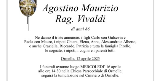 Epigrafe Vivaldi Agostino Maurizio