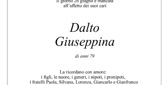 Epigrafe Dalto Giuseppina