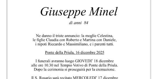 Epigrafe Minel Giuseppe