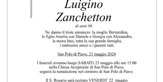 epigrafe Zanchetton Luigino