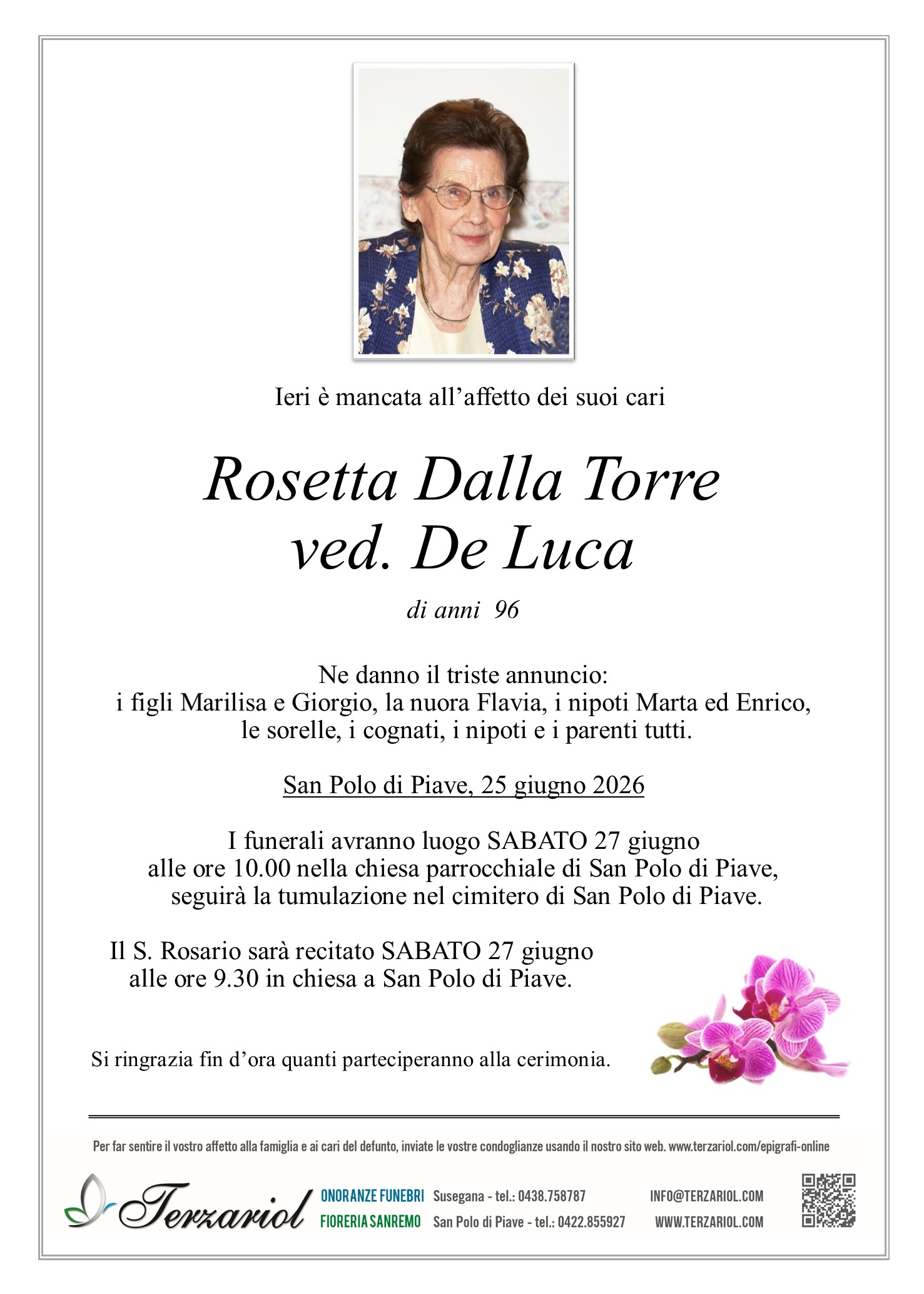 epigrafe dalla torre rosetta