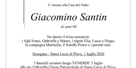 Epigrafe Giacomin Santino