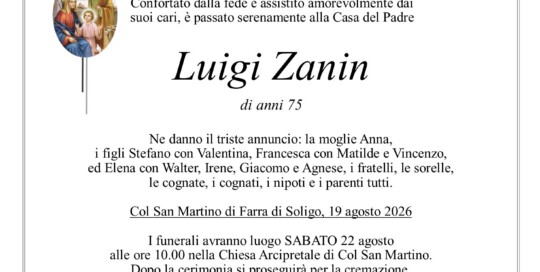 Epigrafe Zanin Luigi