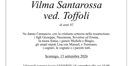 Epigrafe Santarossa Vilma