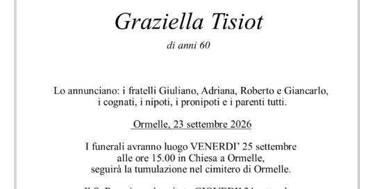 Epigrafe Tisiot Graziella