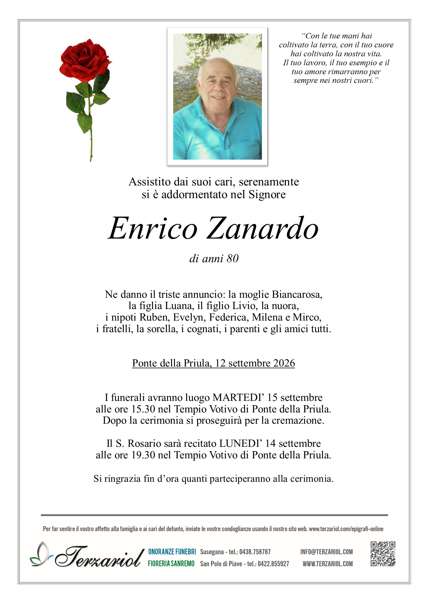 Epigrafe Zanardo Enrico